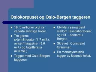 Oslokorpuset og Oslo-Bergen taggeren