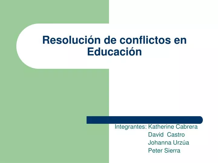 resoluci n de conflictos en educaci n