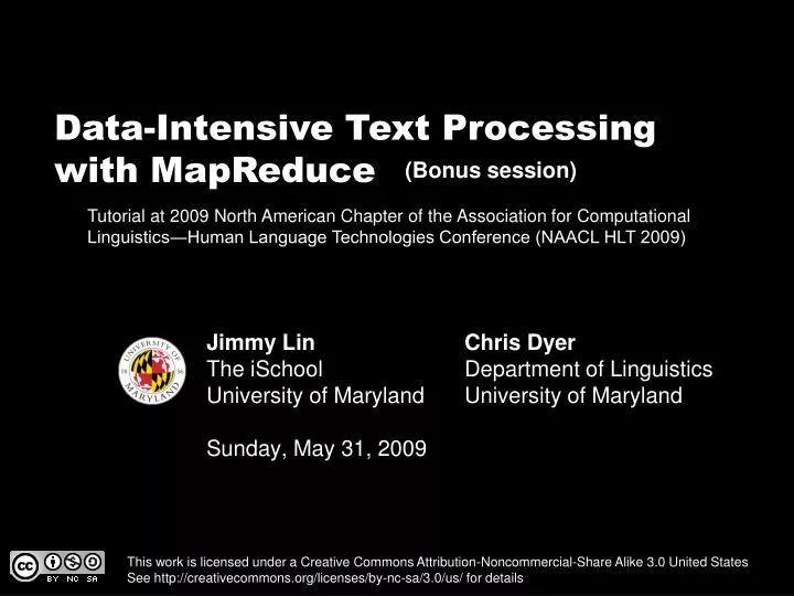 jimmy lin the ischool university of maryland sunday may 31 2009