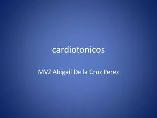 cardiotonicos