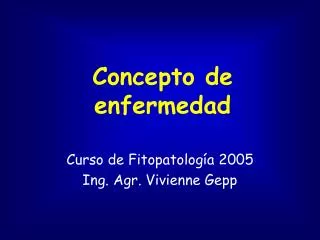 concepto de enfermedad