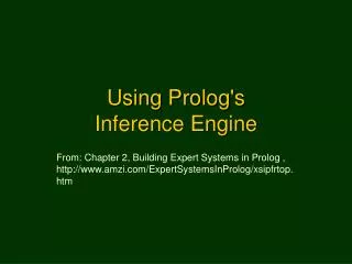 Using Prolog's Inference Engine