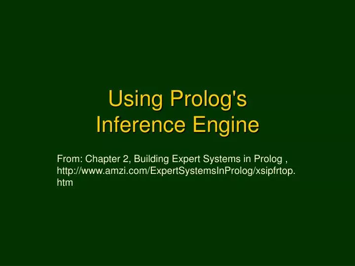 using prolog s inference engine