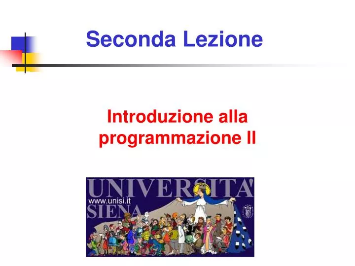 seconda lezione