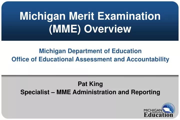 michigan merit examination mme overview