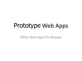 Office Live Web App Test
