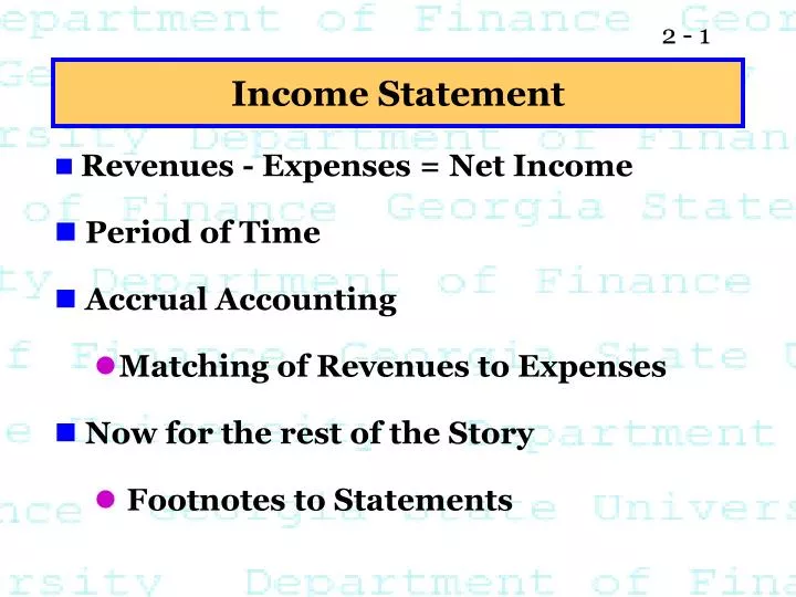 income statement