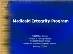 Medicaid Integrity Program - slide 1