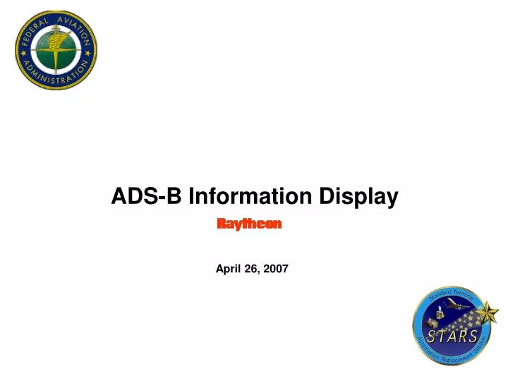 ads b information display april 26 2007