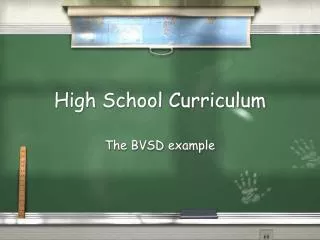 High School Curriculum