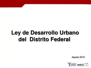 Ley de Desarrollo Urbano del Distrito Federal
