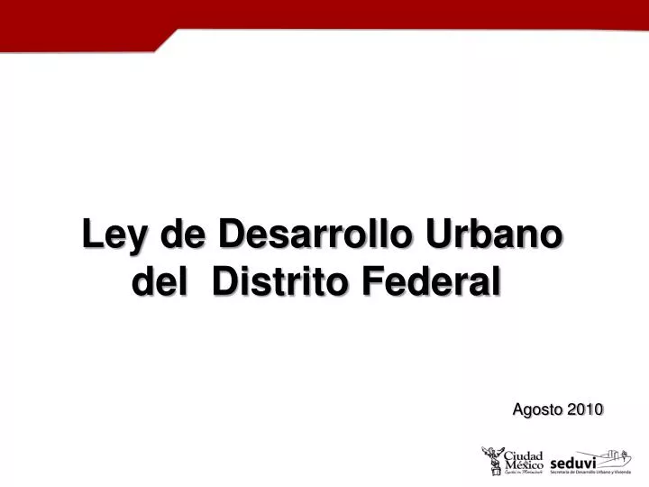 ley de desarrollo urbano del distrito federal