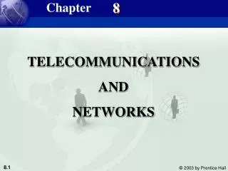 TELECOMMUNICATIONS AND NETWORKS