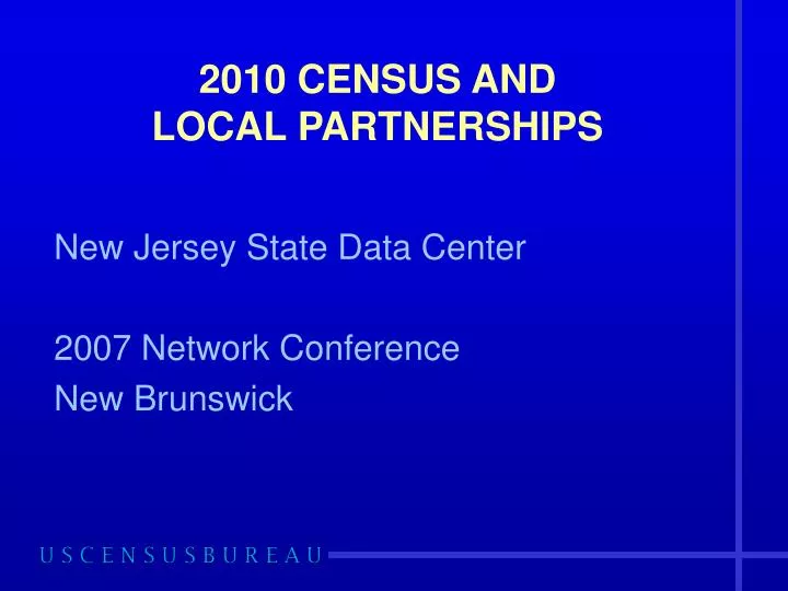2010 census and local partnerships
