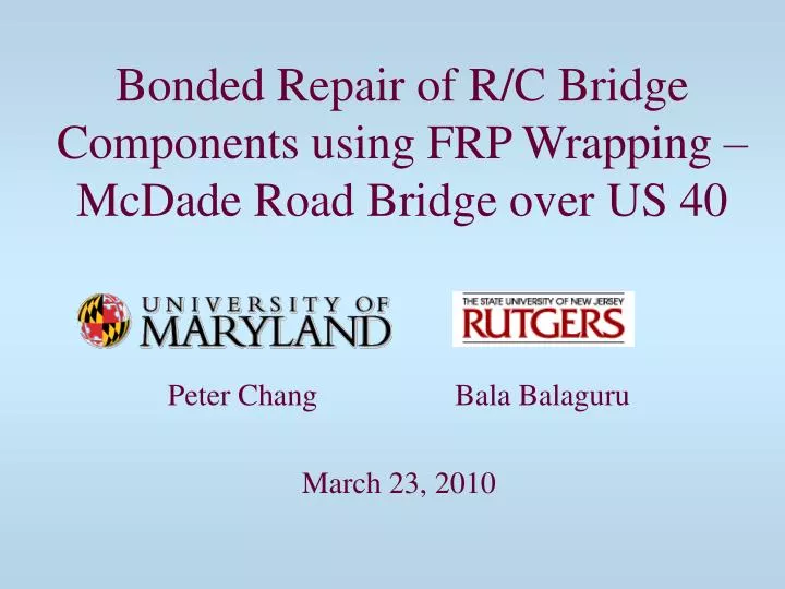 bonded repair of r c bridge components using frp wrapping mcdade road bridge over us 40