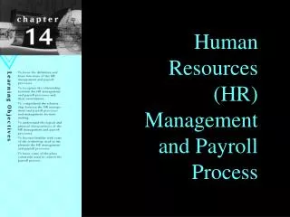 Human Resources (HR) Management and Payroll Process