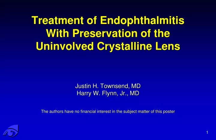 treatment of endophthalmitis with preservation of the uninvolved crystalline lens