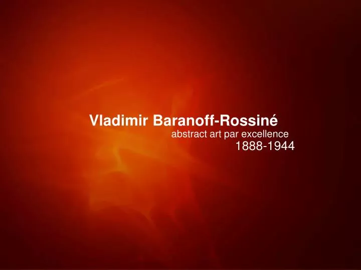 vladimir baranoff rossin