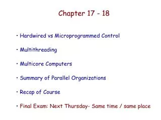 Chapter 17 - 18
