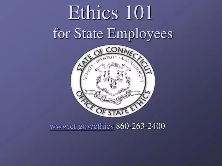 ethics 101 for state employees
