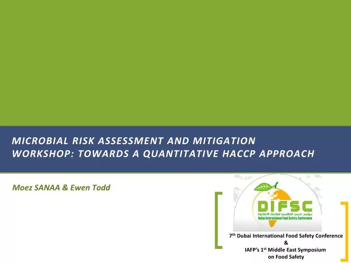 microbial risk assessment and mitigation workshop towards a quantitative haccp approach