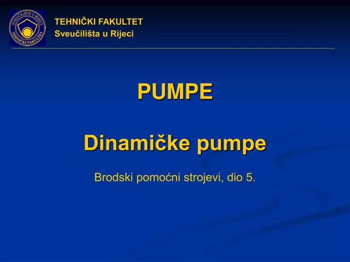 pumpe dinami ke pumpe