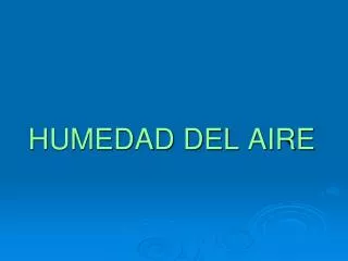 humedad del aire