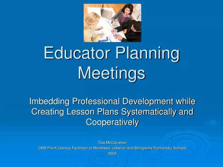 educator planning meetings