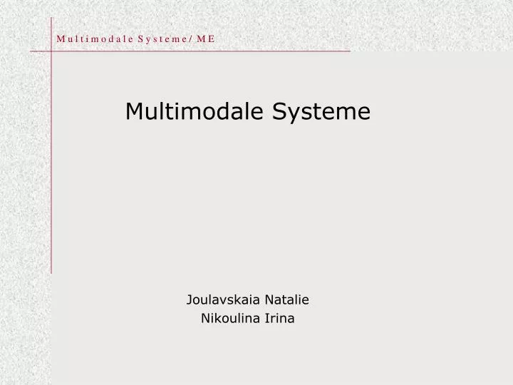 multimodale systeme joulavskaia natalie nikoulina irina