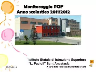 Monitoraggio POF Anno scolastico 2011/2012