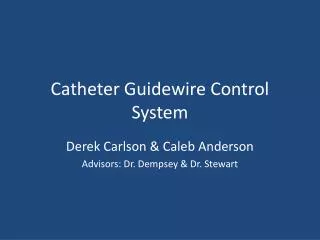 Catheter Guidewire Control System