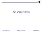 TCP Checksum Errors - slide 1