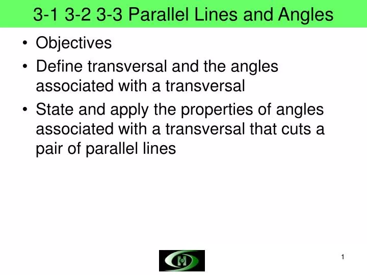 3 1 3 2 3 3 parallel lines and angles