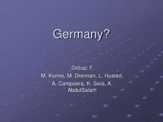 Germany?