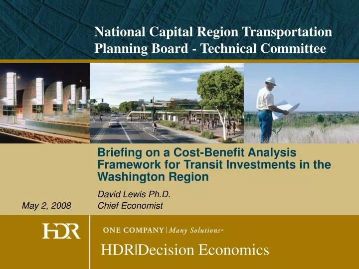 briefing on a cost benefit analysis framework for transit investments in the washington region