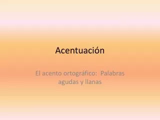 acentuaci n