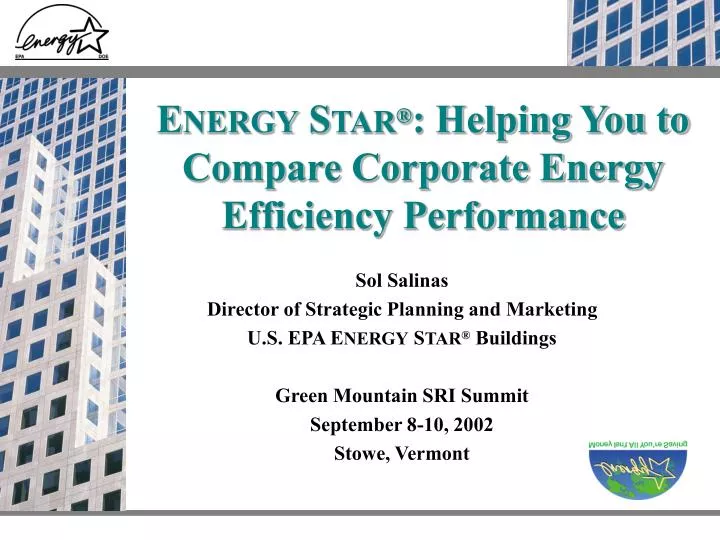 e nergy s tar helping you to compare corporate energy efficiency performance