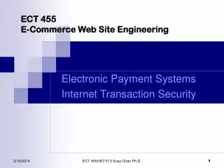 ECT 455 E-Commerce Web Site Engineering