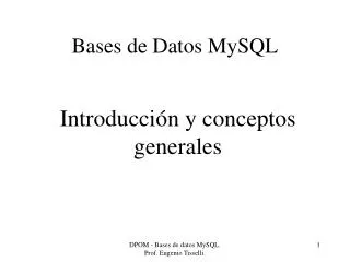 Bases de Datos MySQL
