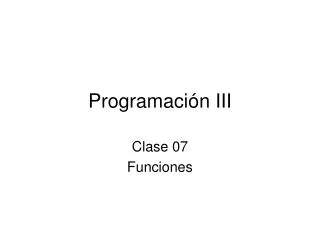 Programación III