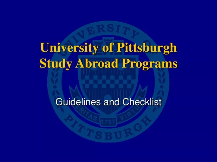 university of pittsburgh study abroad programs