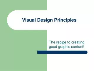 Visual Design Principles