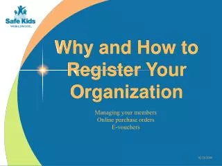 Why and How to Register Your Organization