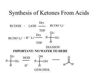 Synthesis of Ketones From Acids