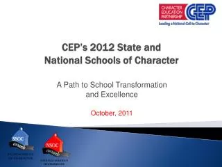 CEP’s 2012 State and National Schools of Character
