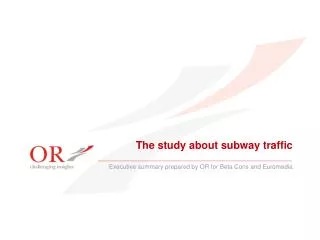 The study about subway traffic