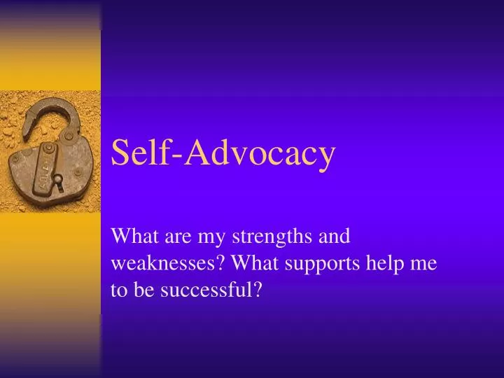 self advocacy