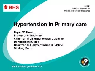 Hypertension in Primary care