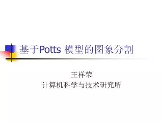 基于 Potts 模型的图象分割