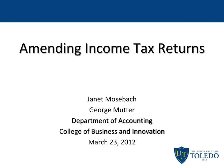 amending income tax returns